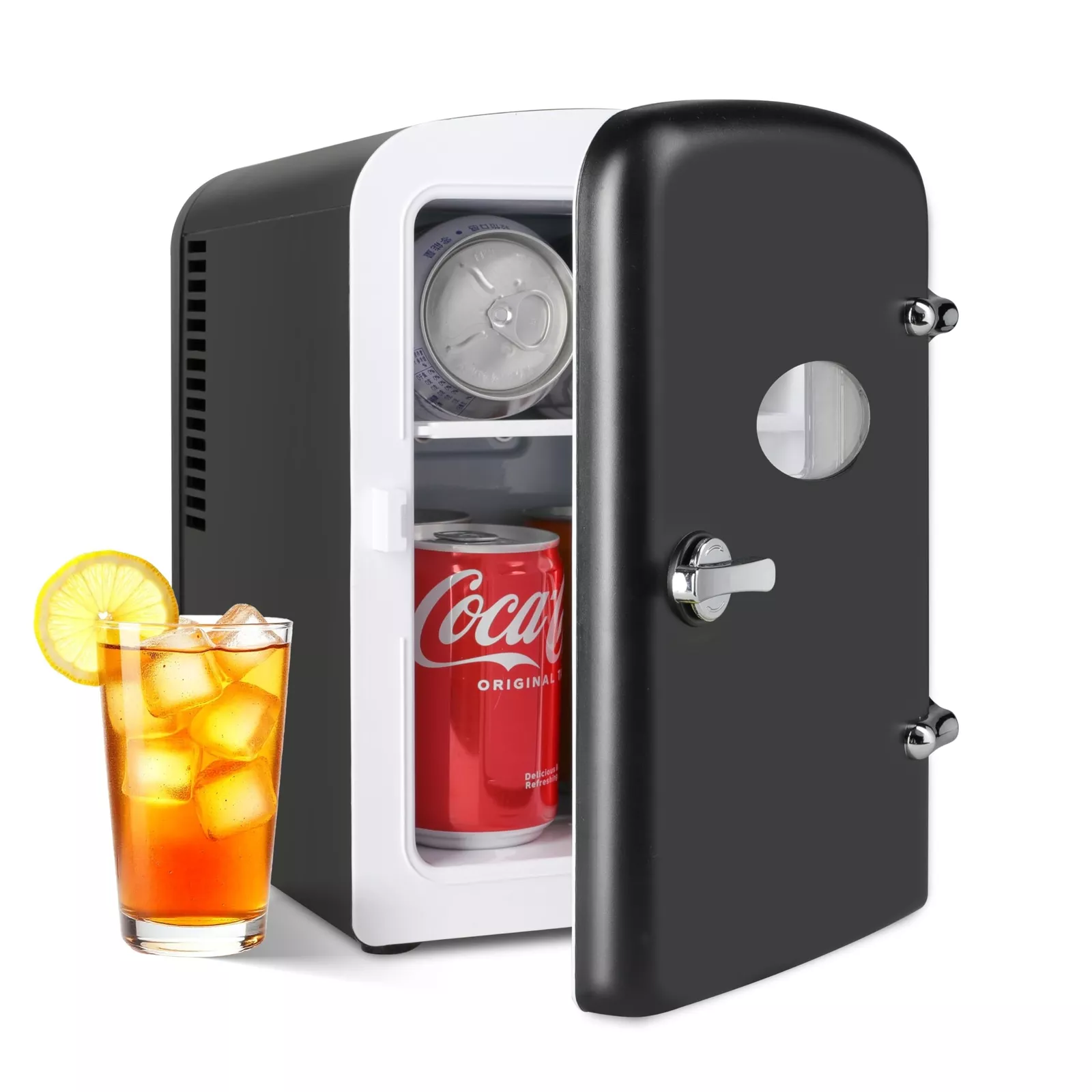 4L 6 Can Portable Mini Fridge Compact Cooler & War